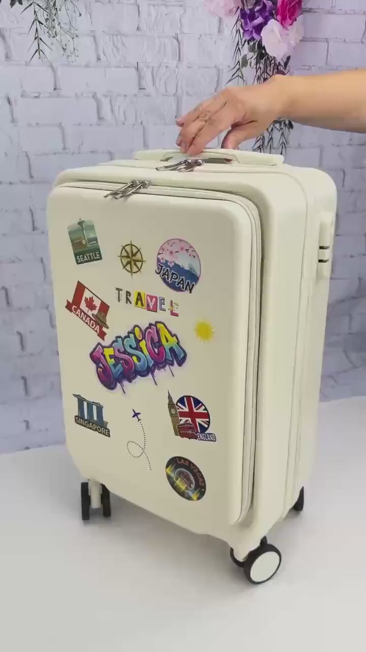 Custom Logo Carry-On Luggage, 21 Inch